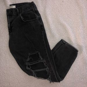 Black Denim Boyfriend Jeans